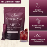 OmegaLytes Limber — deeper restful sleep, joint comfort and mobility, 600mg omega-3 plus astaxanthin